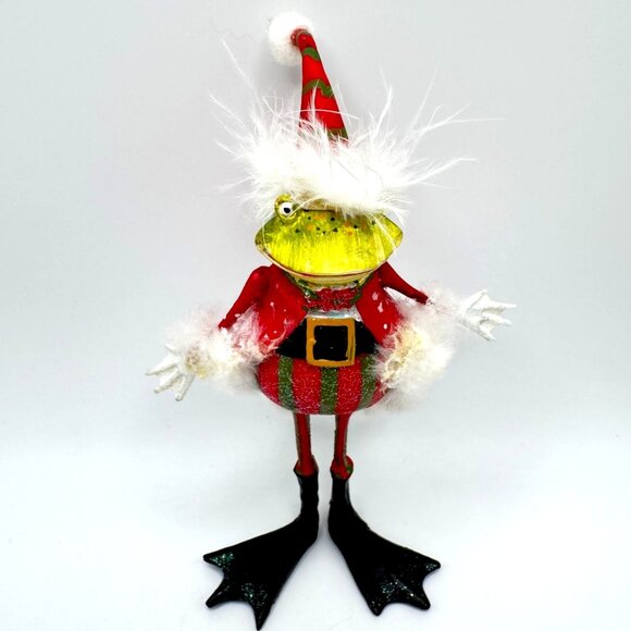 Department 56 Krinkles Frog King Figurine Retired 2001 Handcrafted Holiday 6" - Picture 1 of 9